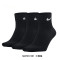 耐克(NIKE) 男女毛巾底3双装透气舒适运动休闲袜子 SX4703-001
