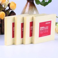 得力百事贴9052 黄色 记事贴 便签本 即时贴 N次贴 便利贴76*76mm 12本