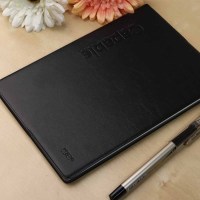 晨光(M&G)APYLM488 A5雅纹皮面本 3本装 76页胶套本 记事本 日记本 本子 本册 黑色