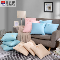 富安娜(FUANNA)家纺圣之花正方形抱枕沙发靠枕客厅床头办公室坐垫车上靠垫护腰靠背垫单个