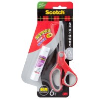3M 剪刀 思高1427P 多用途不锈钢剪子 居家学生办公手工剪刀 促销装送固体胶胶棒