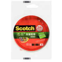 3M 思高scotch 200c双面绵纸胶带胶条 白色强力粘性棉纸胶 文具胶双面胶18mm*10米左右 6卷装