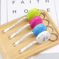 得力(deli)8214 糖果色迷你卷尺 测量三围身高随身尺迷你皮尺 量衣软尺 4个装-方形颜色随机