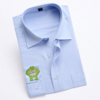 涵度 春秋季新款 长袖衬衫中年男士商务职业衬衣舒适透气职业正装