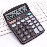 得力(Deli)12位数双电源桌面计算器837