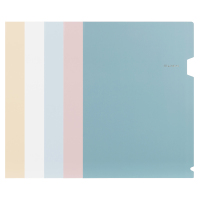 新品得力72453纸质文件套素雅学生试卷夹资料套办公保护套 5个/包