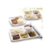 JERIS 密胺餐盘 四六分格快餐盘