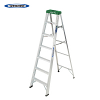 稳耐(WERNER)357CN 2米 铝合金梯子加厚折叠人字梯电信通信 工业梯楼梯单侧七步梯
