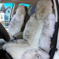 [汽车用品]布雷什(BOLISH)五座通用羊毛汽车坐垫冬季坐垫保暖汽车座套毛绒车坐垫高低毛汽车座垫座椅套金色刷尖厂家直发