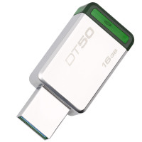 爱国者 DT50 金士顿U盘 16GB USB3.1 3.0 银色 单位:个(JL)
