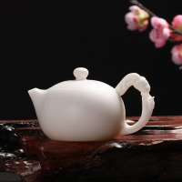 百鸿(Baihong)德化白瓷茶壶陶瓷羊脂玉无上釉过滤功夫茶具手工单壶 四大美人茶壶-贵妃醉酒