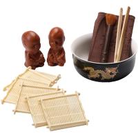 百鸿 杯洗黑金龙茶洗杯夹茶巾黑檀养壶笔杯垫茶宠套装功夫茶具常用茶道配件12件套