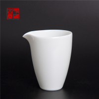 甲骨四堂 茗茶白瓷素色公道杯 茶海 茶具 景德镇高温烧制白玉瓷 纯净耐看
