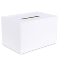得力 纽赛 时尚简约卫生纸巾盒 抽纸盒 净白 NS911