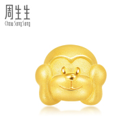 周生生(CHOW SANG SANG)charme黄金手链足金串珠三不猴不听猴串珠88286C定价
