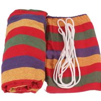 旅饰春秋 SAF-021 加厚加宽帆布吊床 户外野营室内休闲 彩虹条吊床