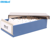可得优(KW-triO)4601 带盖名片盒 可放600張名片 大容量名片整理盒 收纳盒 商务名片收藏盒 办公用品