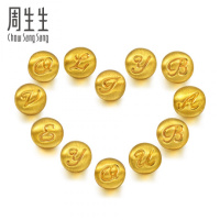 周生生(CHOW SANG SANG)黄金手链charme字母足金串珠定价
