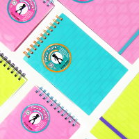 富美高(FolderMate) 撞色摇滚记事本A7/A6 办公上翻双线圈笔记本PP面 学生横线小日记本子 6本装