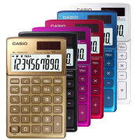 卡西欧(CASIO) SL-1000TW计算器可爱太阳能计算机 晶砂黑