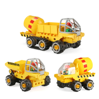 万格积木儿童益智玩具 百变工程系列 混凝土车433