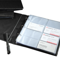 齐心(COMIX)480枚大容量商务名片册 二段八格名片本 名片夹 卡片袋 卡本 卡册 名片盒 名片薄办公用品名片册夹