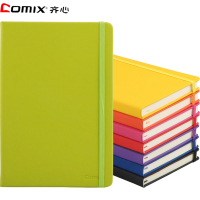 齐心(comix)5902皮面记事本彩色8本装 A5 122张 笔记本子 绑带皮面本 日记本 记录本 会议本 办公用品