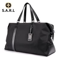 S.A.R.L旅行包男女通用 休闲包电脑包 出差旅游商务行李单肩手提包黑色