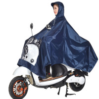 LTSM 红叶雨伞 加厚单人雨衣电动车雨披摩托车大帽檐男女成人骑行电瓶车雨衣雨披 藏青色JD713