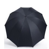 LTSM 红叶雨伞 黑胶加大加固三折雨伞晴雨伞强力拒水一甩干商务伞 黑色JD9901