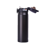 [高贵磨砂黑]THERMOS膳魔師 长效保冷保温杯真空304不锈钢车载轻盈便携500ml JNL-503JTB 黑色