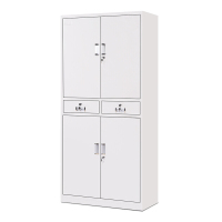 中伟(ZHONGWEI)文件柜铁皮柜办公柜钢制资料储物档案凭证上下铁门中二斗柜