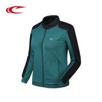 赛琪(SAIQI)女士2018年秋季运动卫衣/套头衫常规型立领开衫运动跑步棉氨涤纶常规款174010