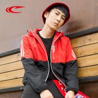 赛琪(SAIQI)男士运动风衣2018年秋季男款运动外套跑步防风常规款常规型连帽涤纶常规前中拉链门襟长袖217563