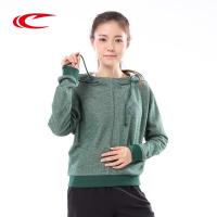 赛琪(SAIQI)女士2018年春季运动卫衣/套头衫常规型连帽套头运动跑步纯棉纯棉常规款174300