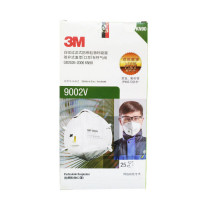 3M 口罩 9002V KN90呼气阀防护口罩(25只/盒)
