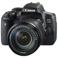 佳能(Canon) EOS 750D(18-135+补光灯+三脚架) 数码单反相机 单镜头套装 约2420万像素