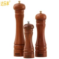 达乐丰 木质实木胡椒研磨器 棕色乌檀木实木花椒研磨器 实木调料研磨器21.5*5.5cm 中号 厨房其他