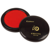 齐心 B3706 快干原子印台 加大圆 红 单位:个