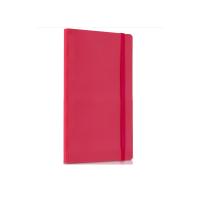 得力 25K96张基础款绑带皮面本 办公软抄本记事本笔记本子 红色 3347