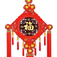 东龙浩宇 高档中国结挂件客厅大号福字桃木中国结镇宅辟邪玄关装饰小号挂件