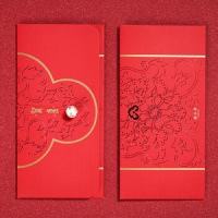 东龙浩宇 2018创意中式结婚红包利是封婚庆千元红包袋改口红包 盛唐牡丹红包 单个装