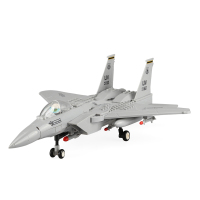 万格积木儿童益智玩具 机械组系列 万格F-15鹰式战斗机/F-15-4004