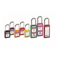 玛斯特锁 MASTER LOCK 6mm锁钩,锁钩净高76mm,76mm高, 红色XENOY工程塑料安全锁