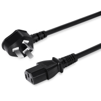 包尔星克PowerSync 纯铜电脑主机显示器品字尾三孔电源线延长线 黑色 0.5米