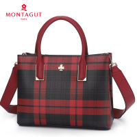 梦特娇女手提包 秋冬时尚复古格子包 女大包 时尚大牌女士单肩斜挎包