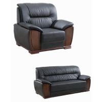 宫灯 T001-8076 现代简约商务真皮办公室沙发