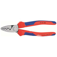 凯尼派克 KNIPEX 97 72 180180mm 压线钳（套管式端子）（抛光钳头 双色双重材料手柄）