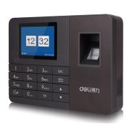 得力 考勤机 指纹考勤机 指纹打卡机 数据U盘下载 深灰色 2251