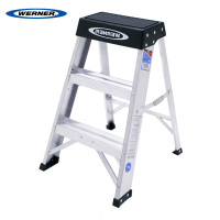 稳耐 铝合金凳加厚折叠人字三步登梯子150B